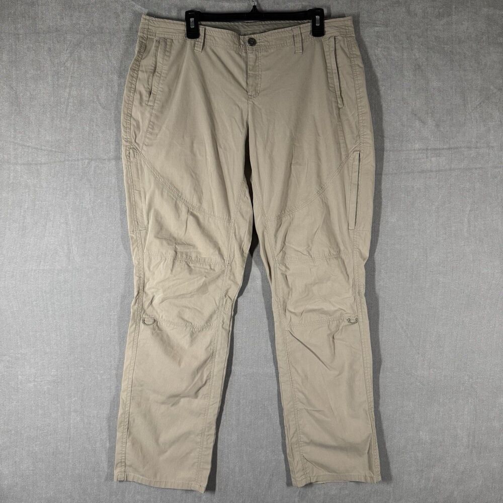 Kuhl Legendary Spire Roll Up Cargo Pants Womens 16 Reg Beige Outdoor Hiking